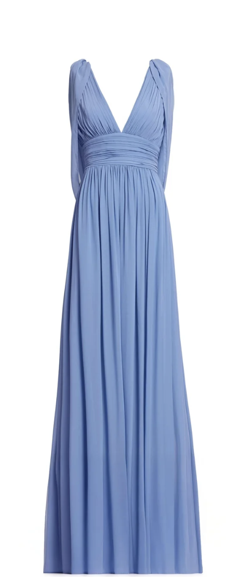 【ELIE SAAB】Silk and Velvet Long Dress Lily Collins Wore Elie Saab Haute Couture To The 2023